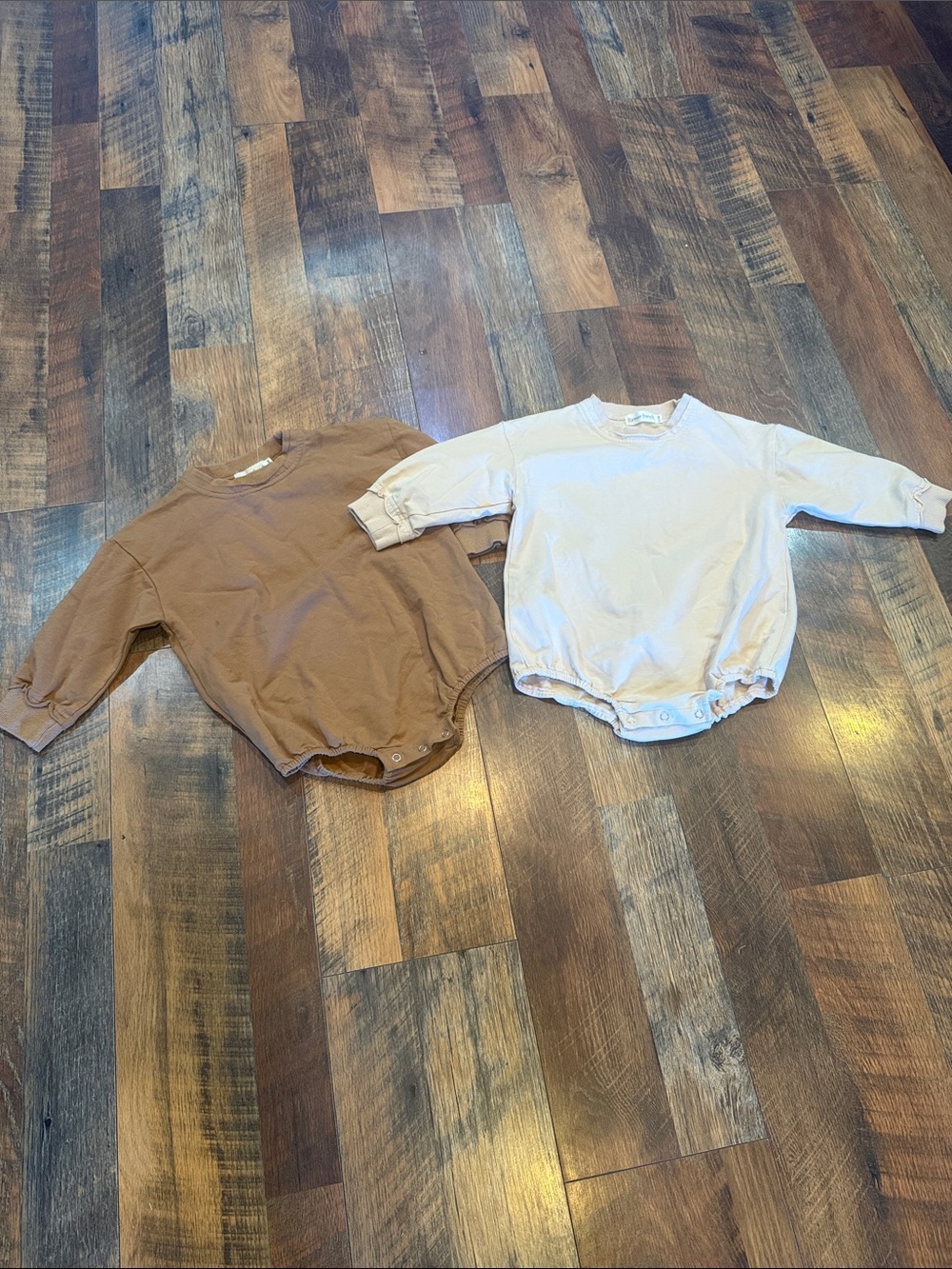 Forever French Pal Crewneck Baby top with snaps  bundle of 2 (1685B) 18-24 mos
